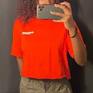 Bershka Cropped Awesome slogan tee NWOT